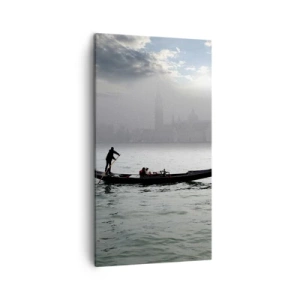 Obraz na plátne - Rozprávkové mesto z vody a hmly - 45x80 cm