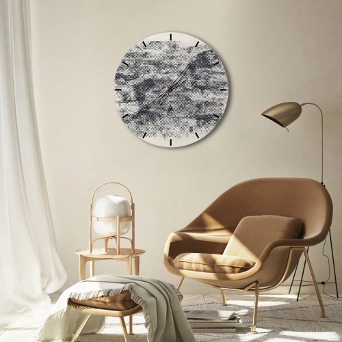 Nástenné hodiny - Hmlistá kompozícia - 30x30 cm