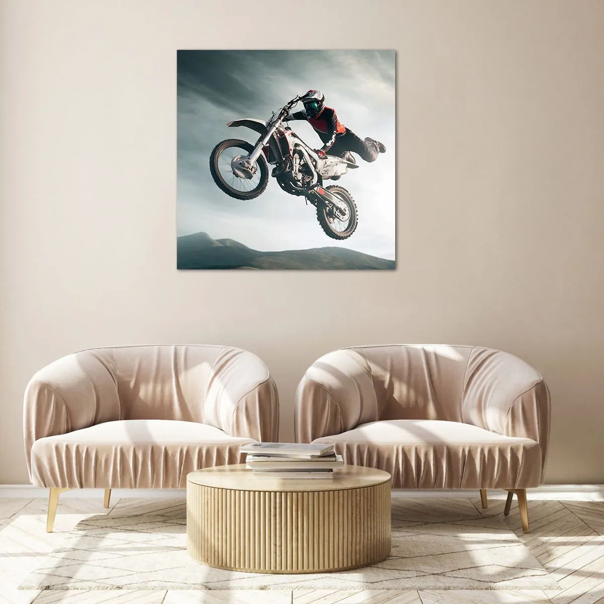 Obraz na skle - Nie je zábava bez rizika - 70x70 cm