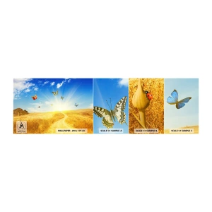 Vzorka samolepiacej fototapety Deluxe Sticker - Ako nemilovať leto? - Krajina, Motýle, Príroda - 100x30 cm