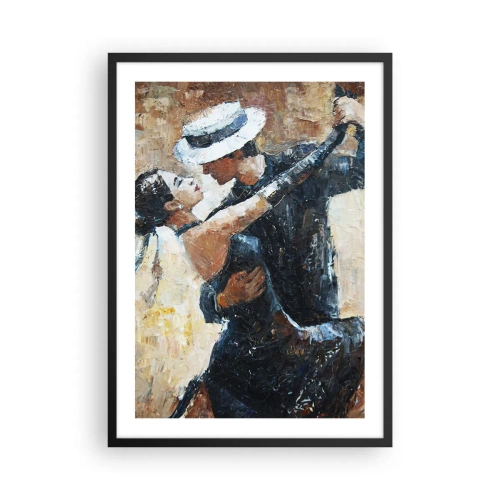Plagát v čiernom ráme - Tanečníci v elegantnej umeleckej póze - 50x70cm - A la Rudolf Valentino - Moderná nástenná dekorácia do obývacej izby a spálne ARTTOR