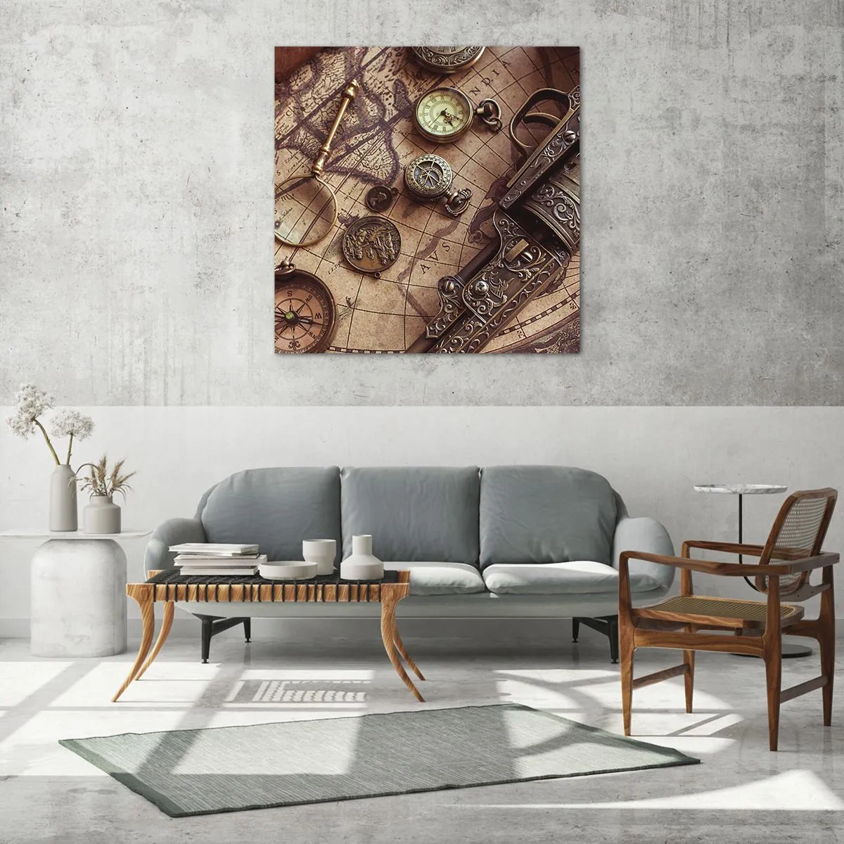 Obraz na skle - Dobrodružstvo volá - 70x70 cm