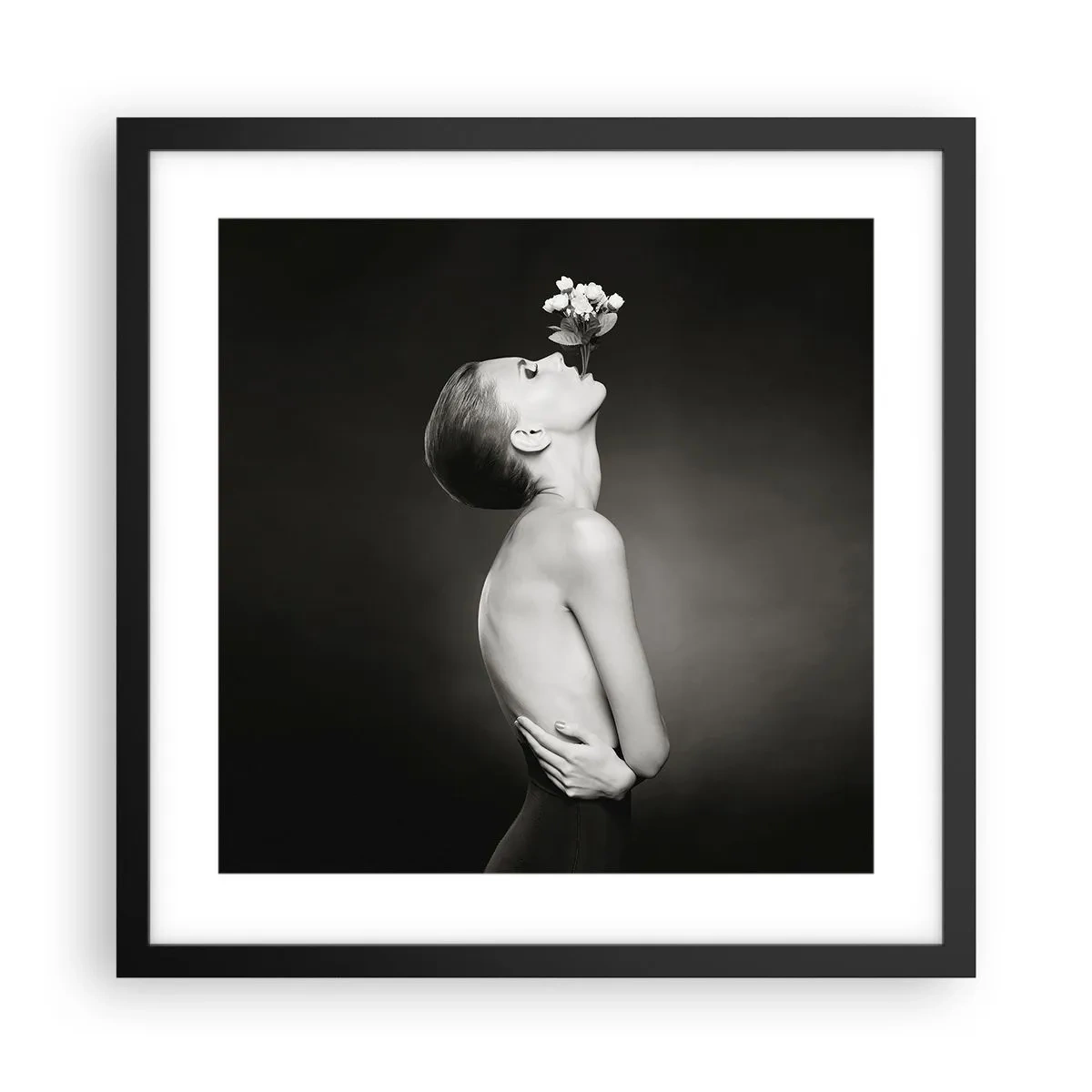 Plagát v čiernom ráme - Excentrická elegancia - 40x40 cm