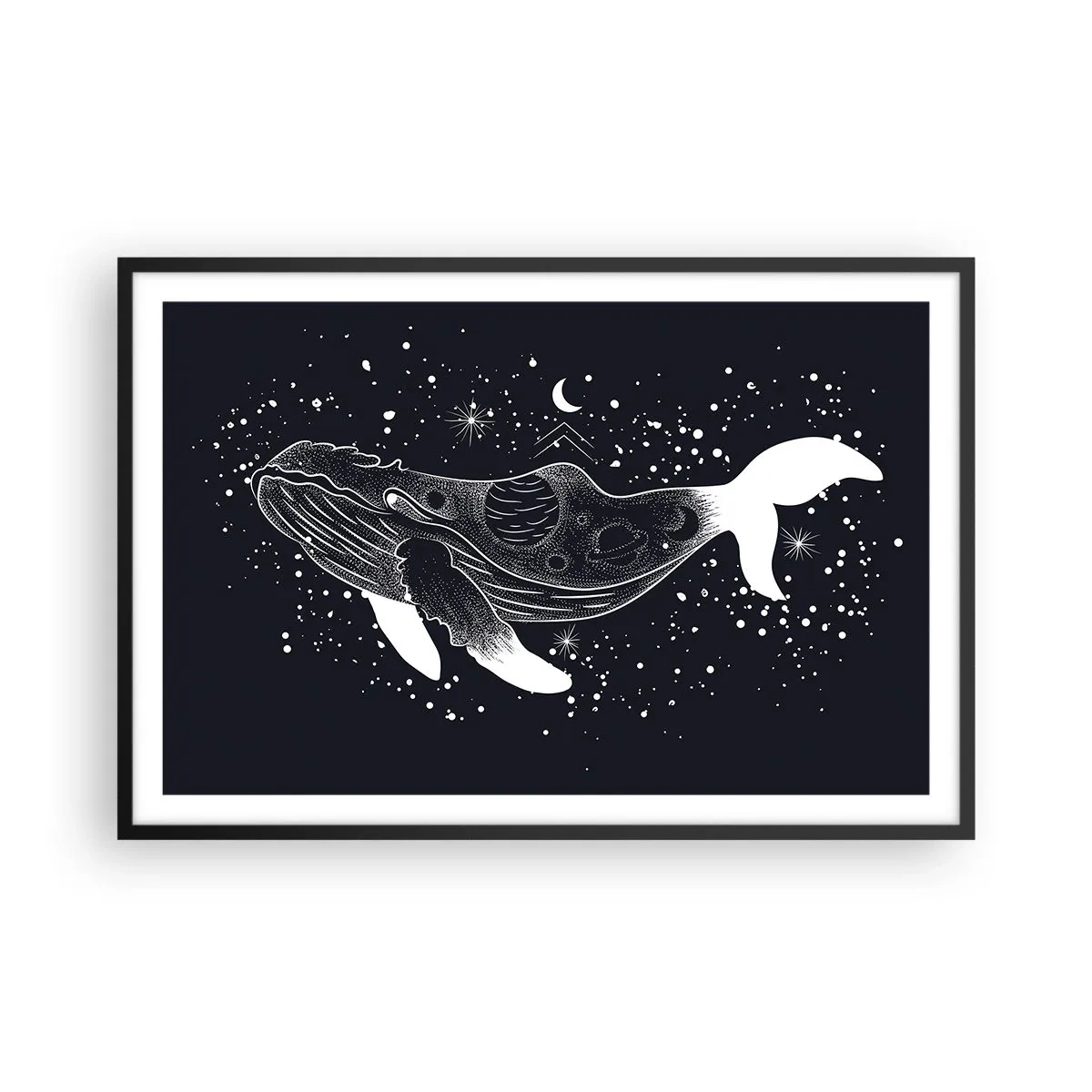 Plagát v čiernom ráme - V oceáne vesmíru - 91x61 cm