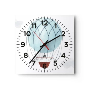 Nástenné hodiny - Celý v oblakoch - 30x30 cm