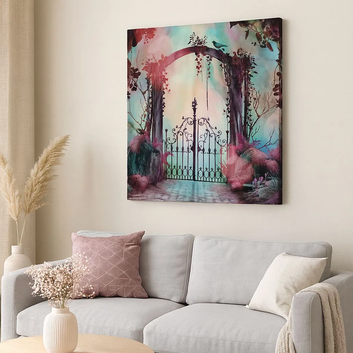 Obraz na plátne - Tajná záhrada - 30x30 cm