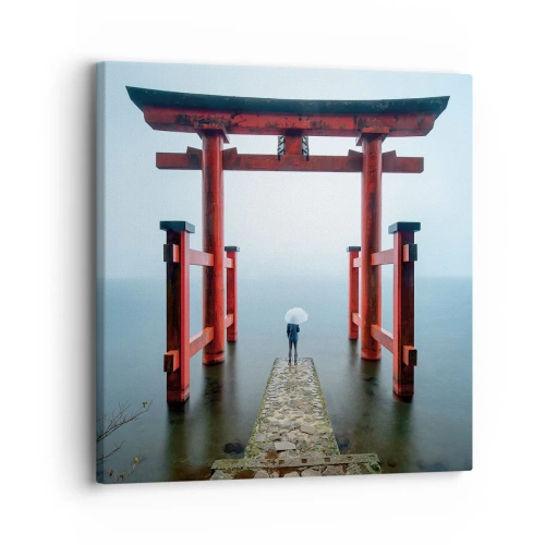 Obraz na plátne - Japonské zamyslenie - 30x30 cm