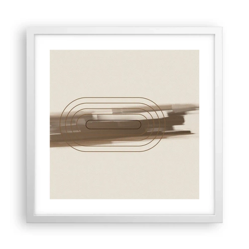 Plagát v bielom ráme - Závan šedej - 40x40 cm