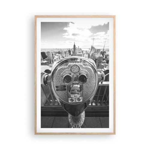 Plagát v ráme zo svetlého duba - Mesto nad mestami - 61x91 cm