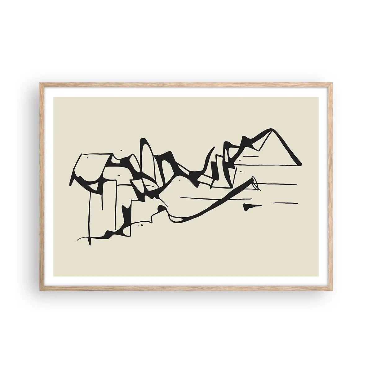 Plagát v ráme zo svetlého duba - Možná krajina - 100x70 cm