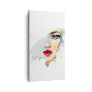 Obraz na plátne - Odraz v kvapke vody - 45x80 cm