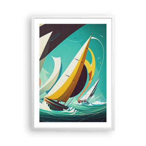 Plagát v bielom ráme - Ako vychádzať so živlami - 50x70 cm