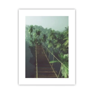 Plagát - Pri vodopáde zelene - 30x40 cm