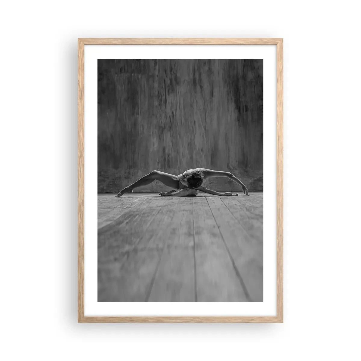 Plagát v ráme zo svetlého duba - Nájdená symetria - 50x70 cm