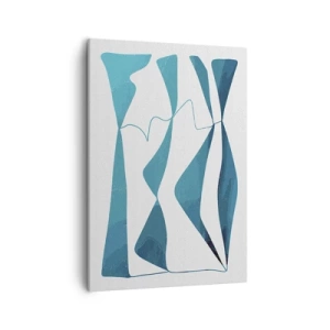 Obraz na plátne - Abstrakcia: tyrkysový vzťah - 50x70 cm