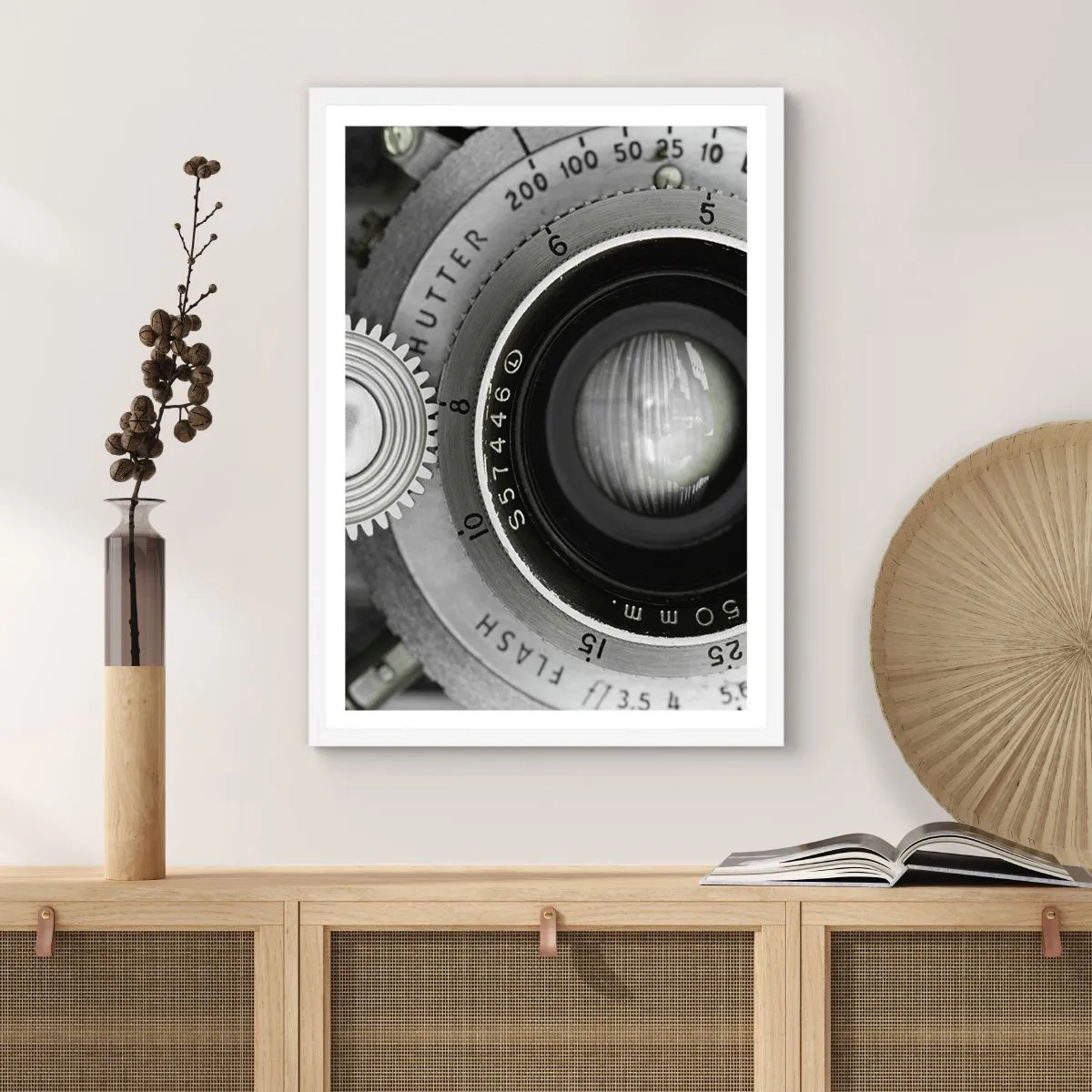 Plagát v bielom ráme - Príbeh o Hollywoode - 30x40 cm