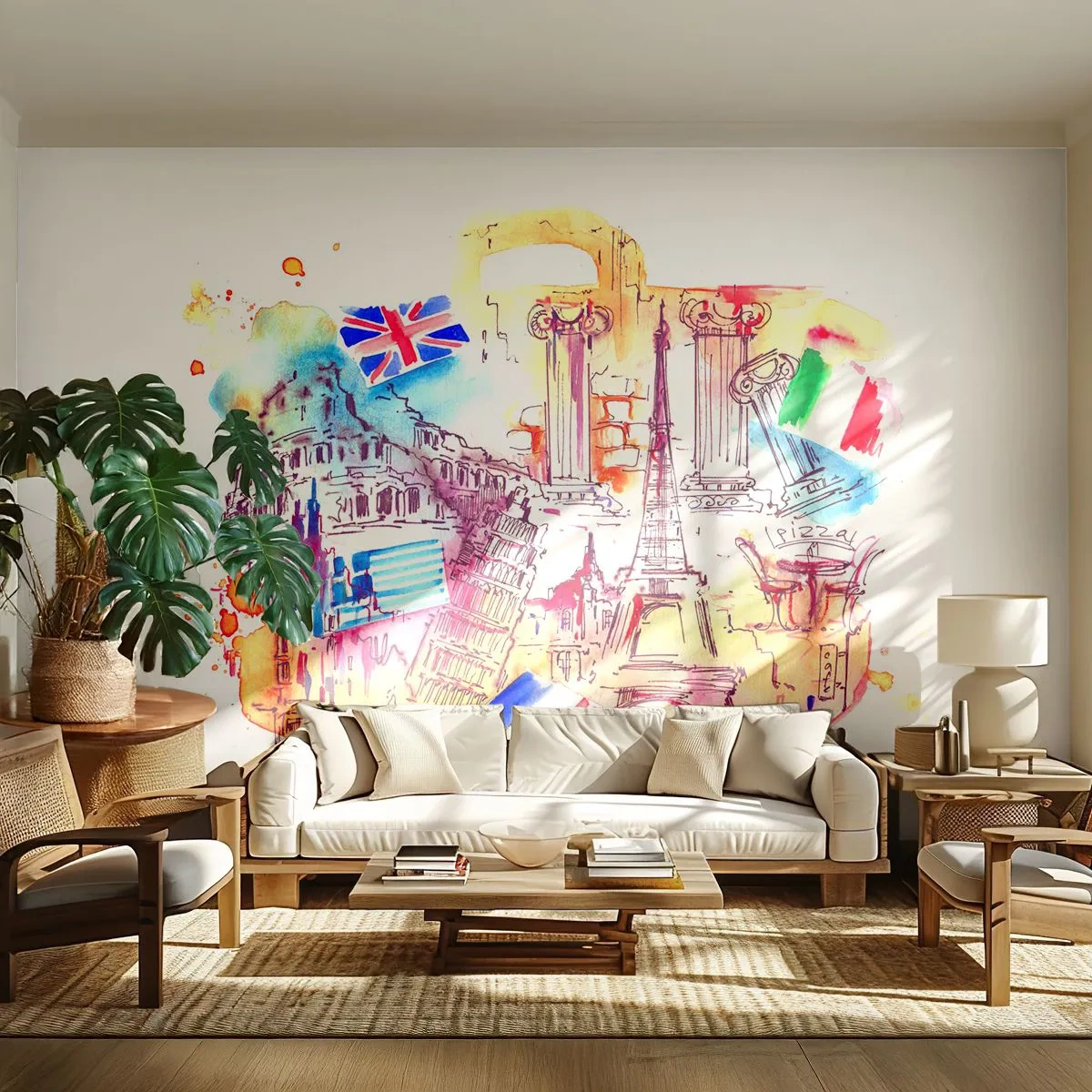Fototapeta Standard Eco - Európske turné - Abstrakcia, Cestuje, Kufor - 400x280 cm