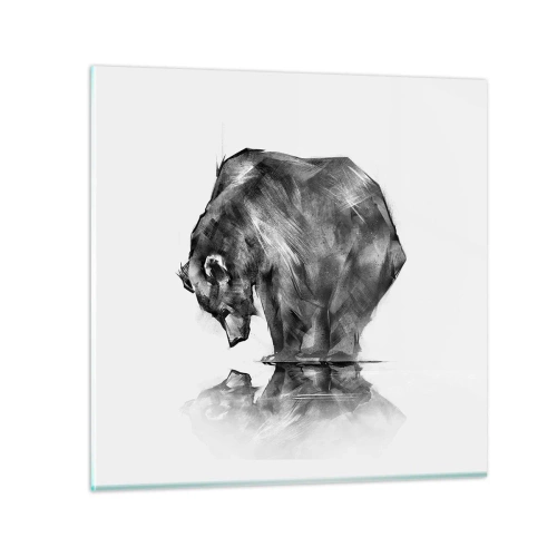 Obraz na skle - Je príjemné sa stretnúť s niekým blízkym - 30x30 cm