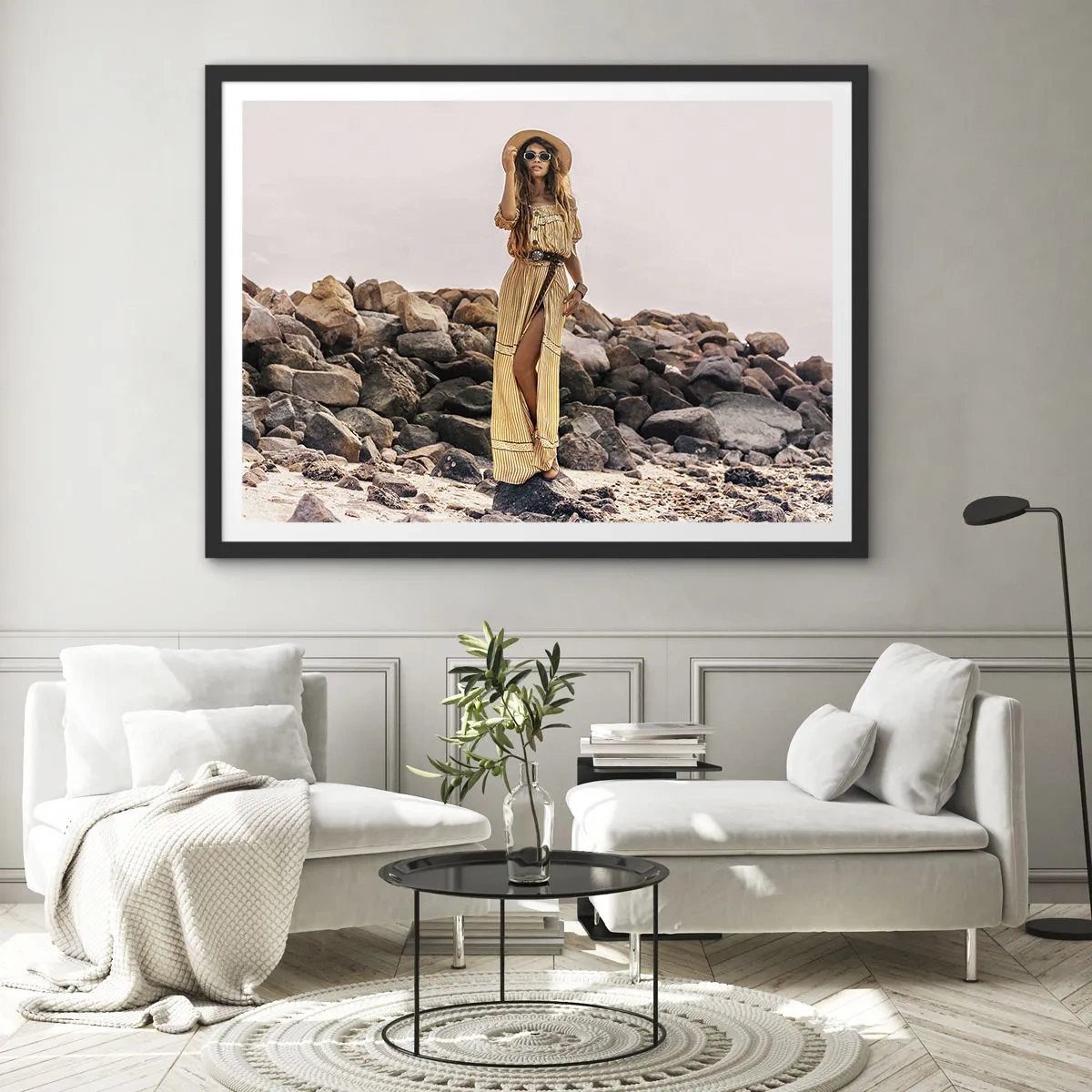 Plagát v čiernom ráme - Kúzlo kameňov - 100x70 cm