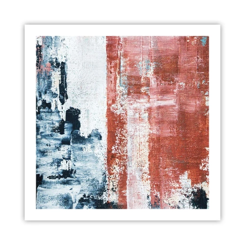 Plagát - Abstraktné pol na pol - 60x60 cm