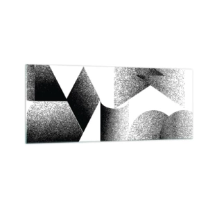 Obraz na skle - Uhly a ovály - 100x40 cm