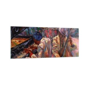 Obraz na skle - V jednom rytme - 100x40 cm