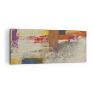 Obraz na plátne - Geometria farieb - 100x40 cm