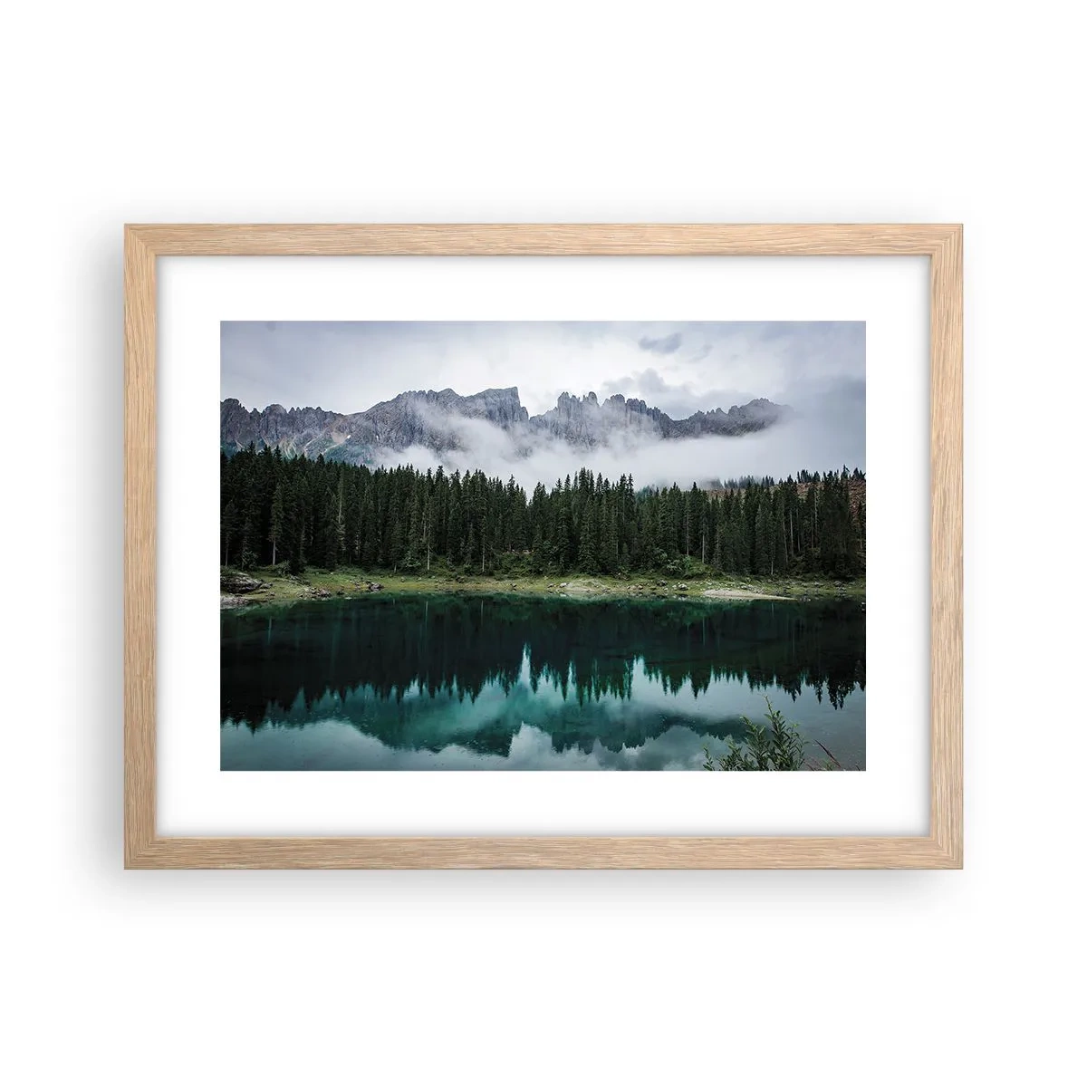 Plagát v ráme zo svetlého duba - Ticho, ticho, neprebuďme spiacu vodu…. - 40x30 cm