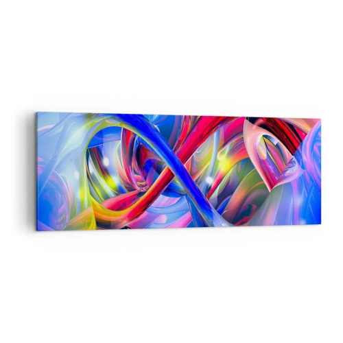 Obraz na plátne - Tanec farieb - 140x50 cm