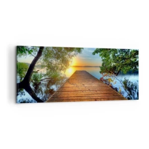 Obraz na plátne - Neponáhľaj sa, posaď sa - 100x40 cm