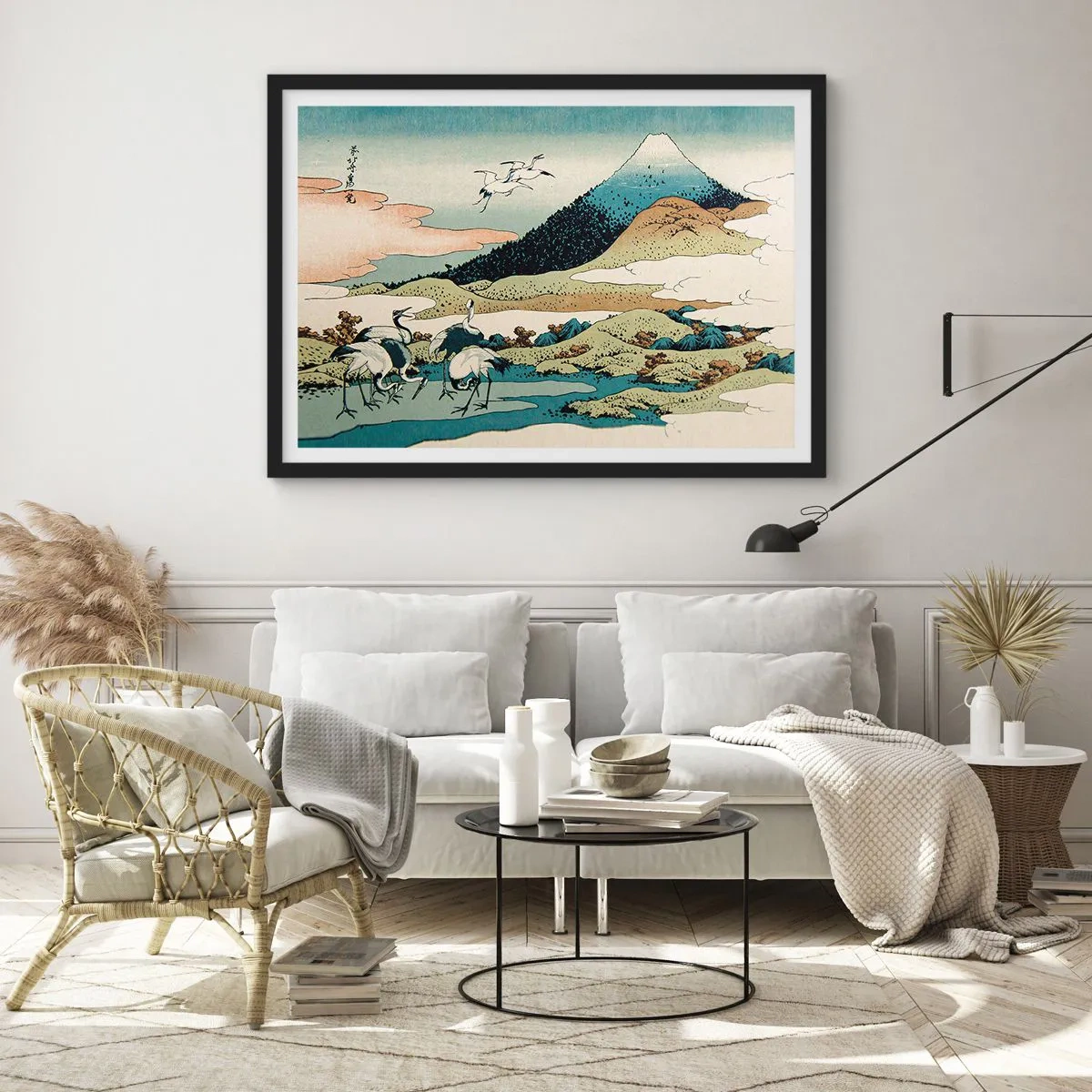 Plagát v čiernom ráme - V japonskom duchu - 70x50 cm