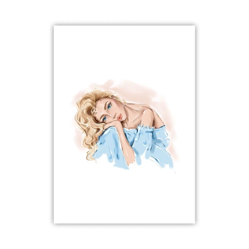 Plagát - Zasnená v modrej - 50x70 cm