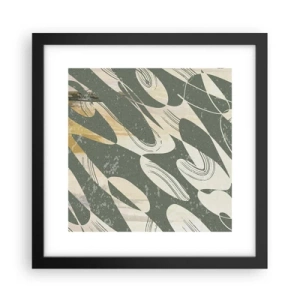 Plagát v čiernom ráme - Rytmizovaná abstrakcia - 30x30 cm