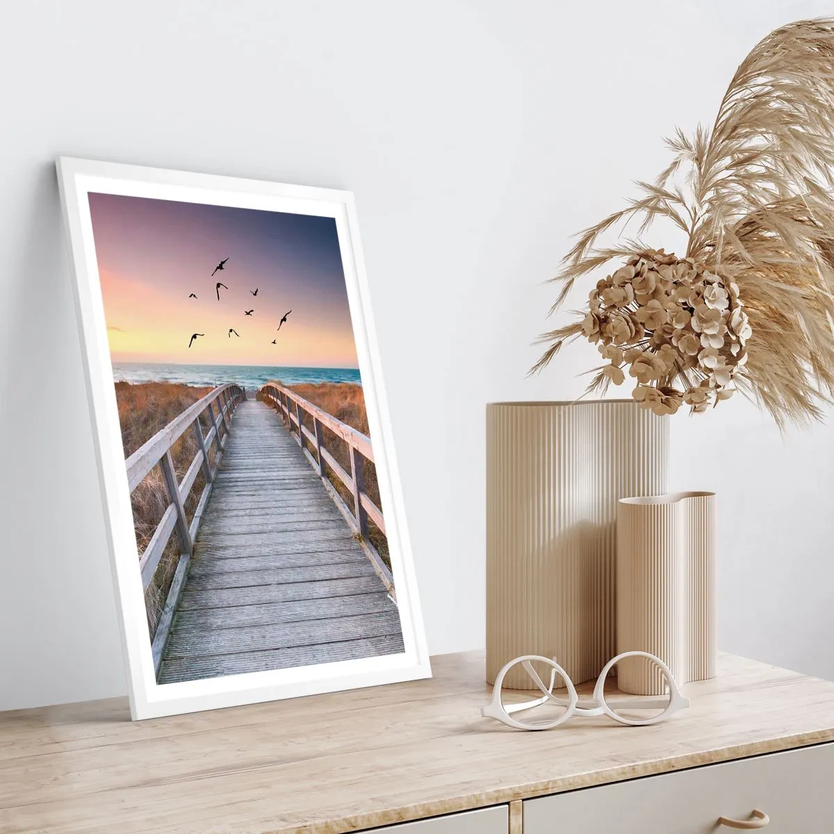 Plagát v bielom ráme - Priestor pre vzostupy - 30x40 cm