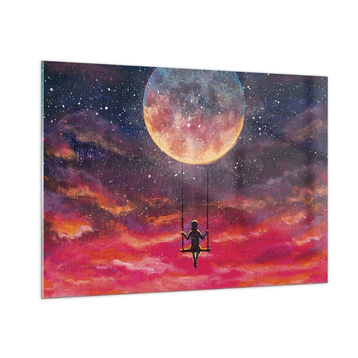 Obraz na skle - Stavať si vzdušné zámky - 100x70 cm