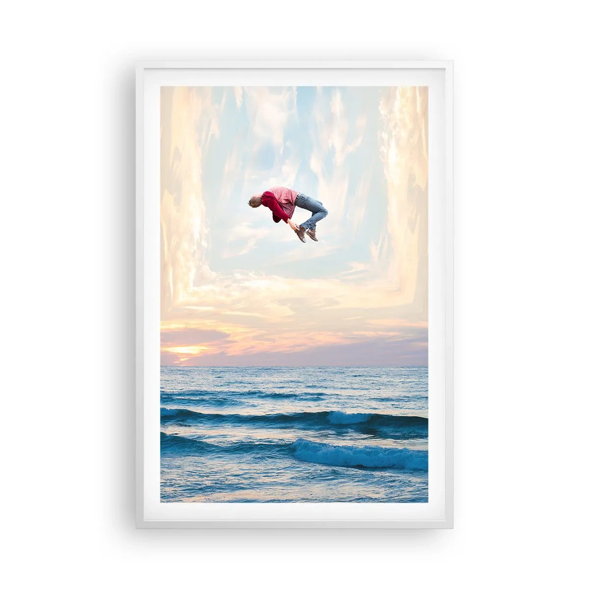 Plagát v bielom ráme - Do inej dimenzie - 61x91 cm