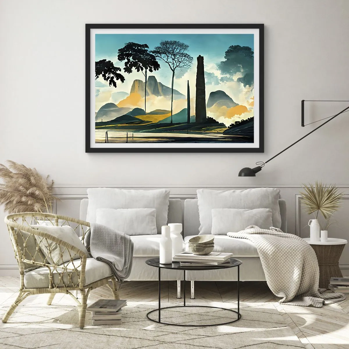 Plagát v čiernom ráme - Vyššie a vyššie - 70x50 cm