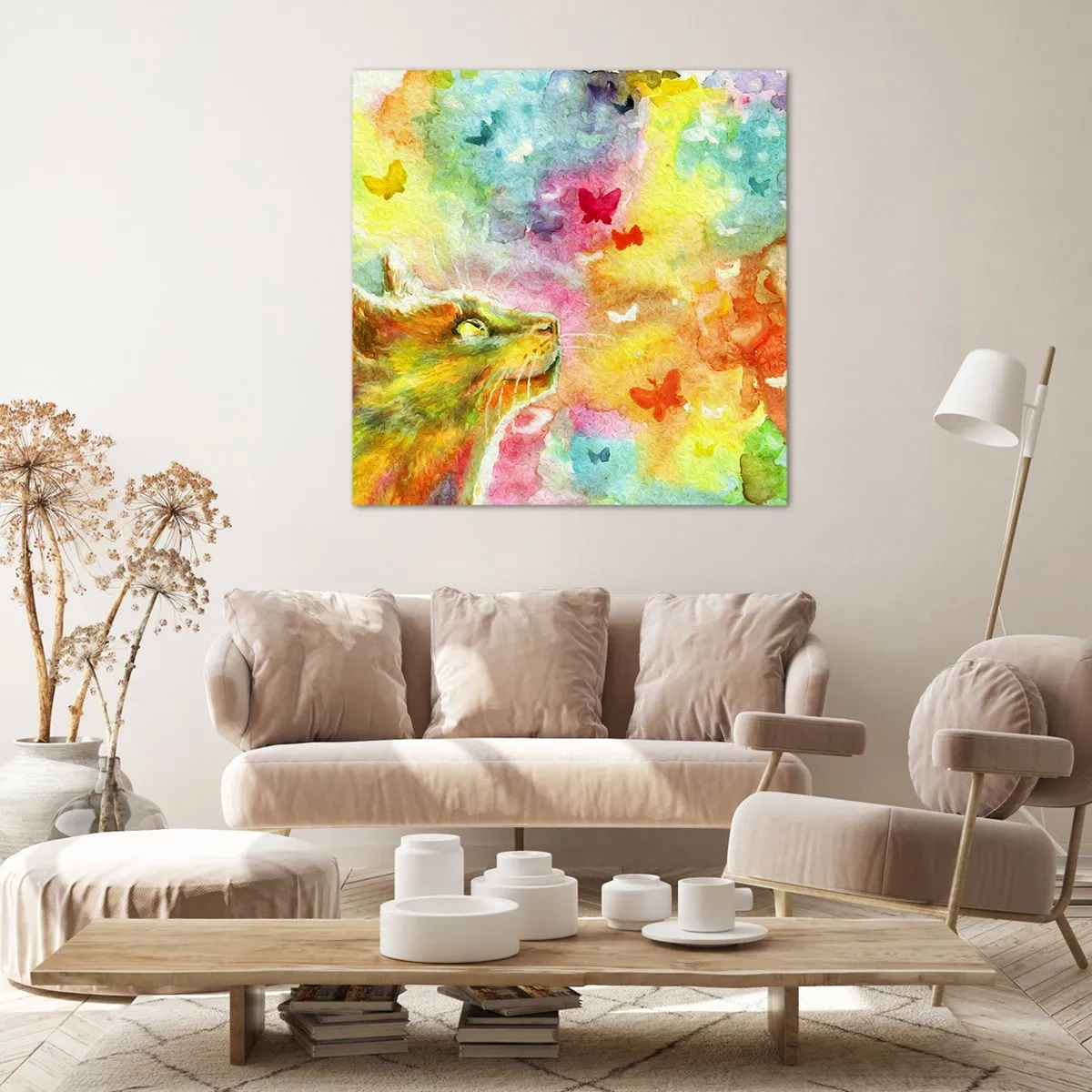 Obraz na plátne - Nezmysly v mačacom raji - 40x40 cm