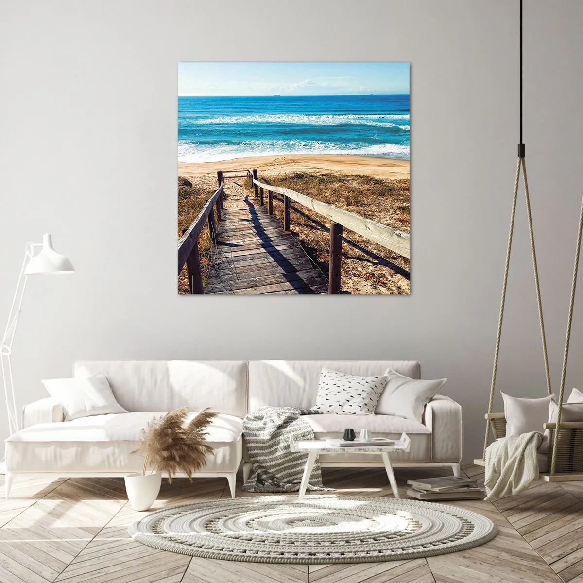 Obraz na plátne - Bež! - 70x70 cm