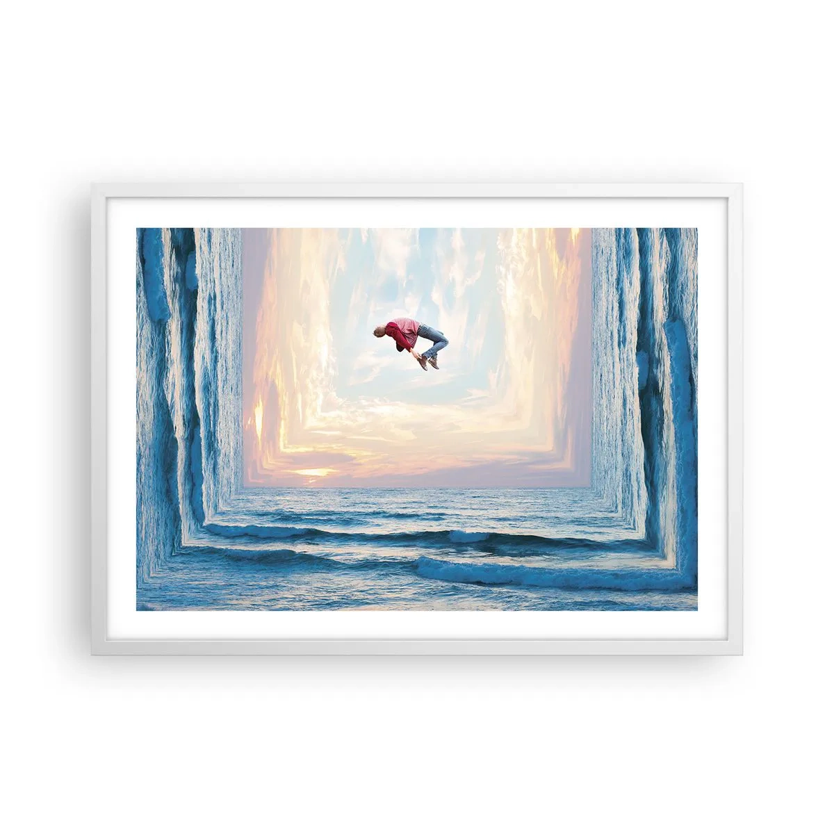 Plagát v bielom ráme - Do inej dimenzie - 70x50 cm