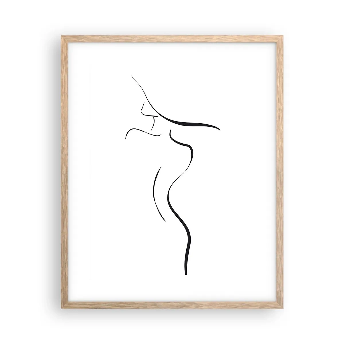 Plagát v ráme zo svetlého duba - Nepolapiteľná ako vlna - 40x50 cm