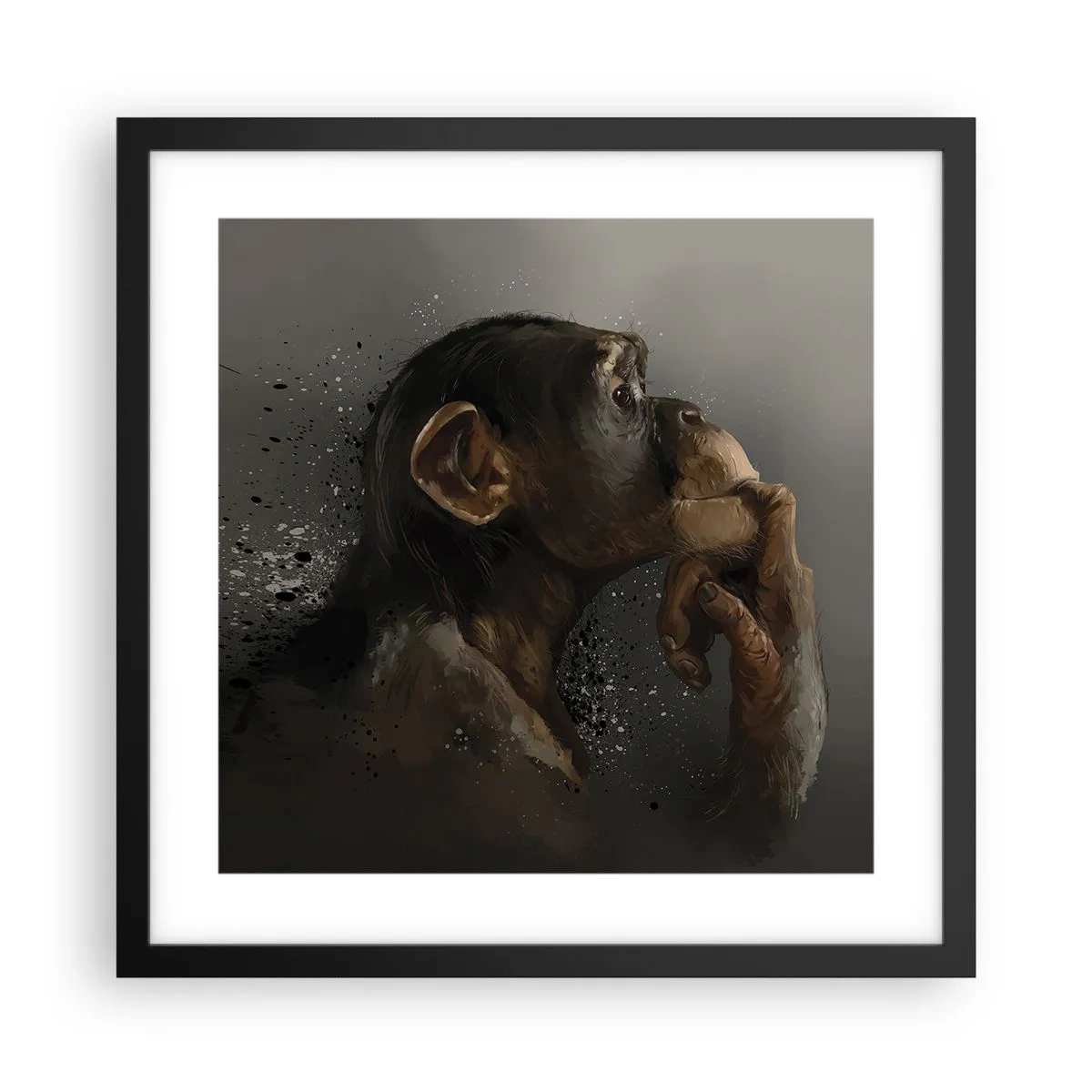 Plagát v čiernom ráme - Určite mysliteľ - 40x40 cm