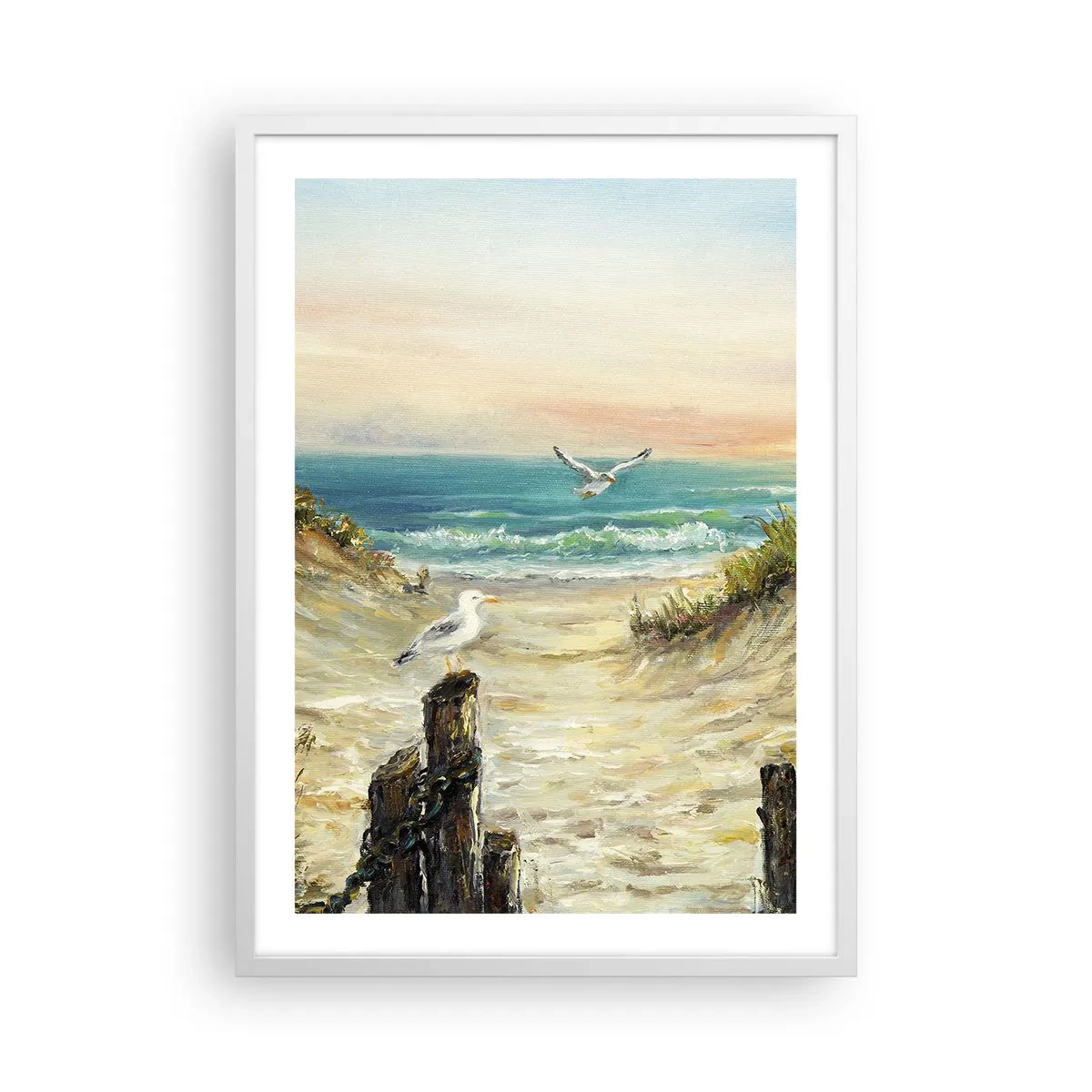 Plagát v bielom ráme - Bezvetrie a samota - 50x70 cm
