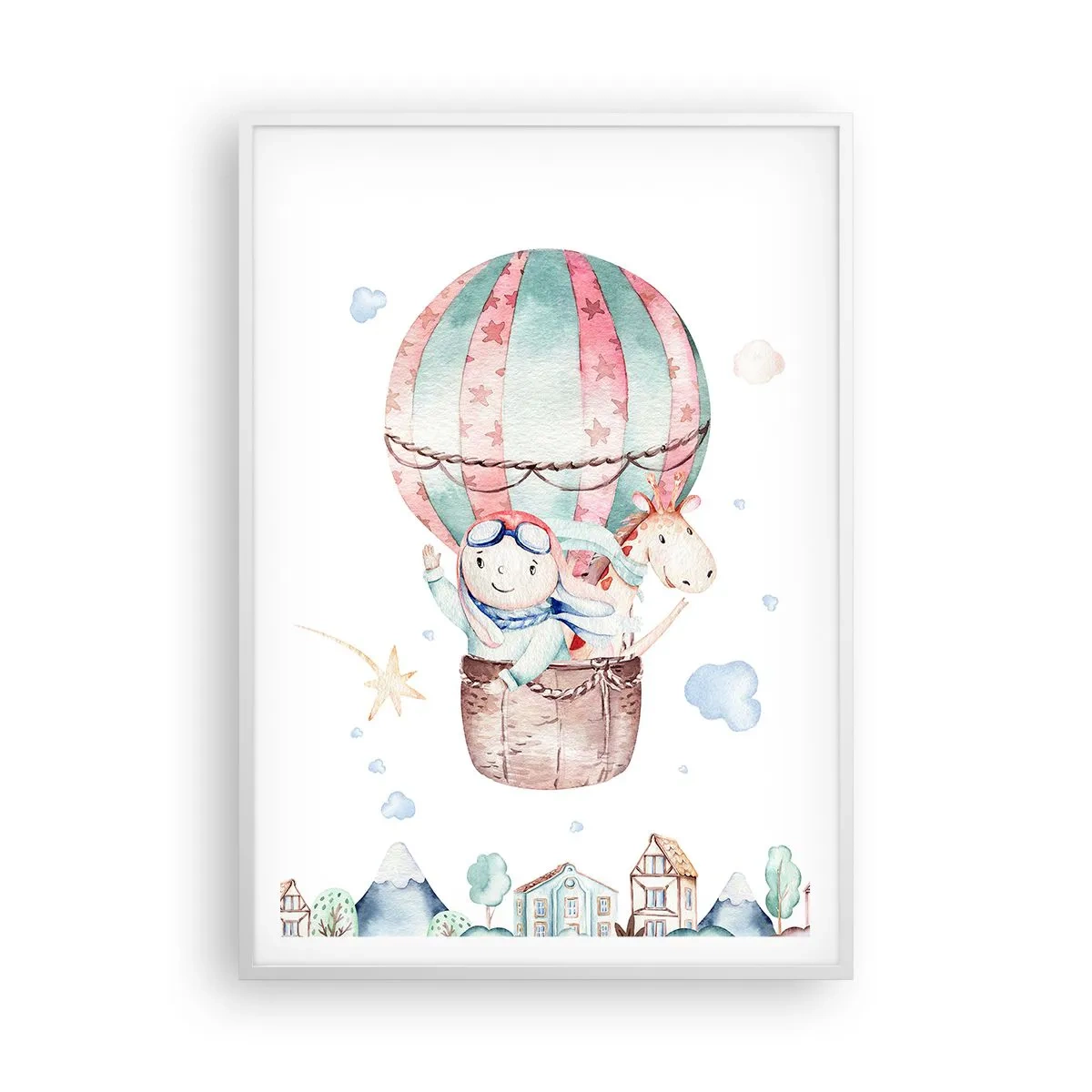 Plagát v bielom ráme - Čoskoro sa vrátime! - 70x100 cm