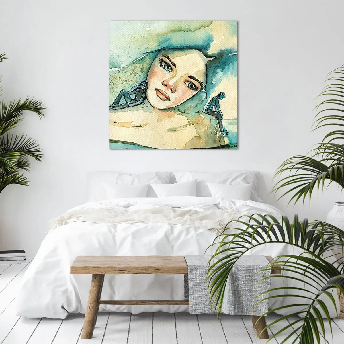 Obraz na plátne - Am I blue? - 60x60 cm