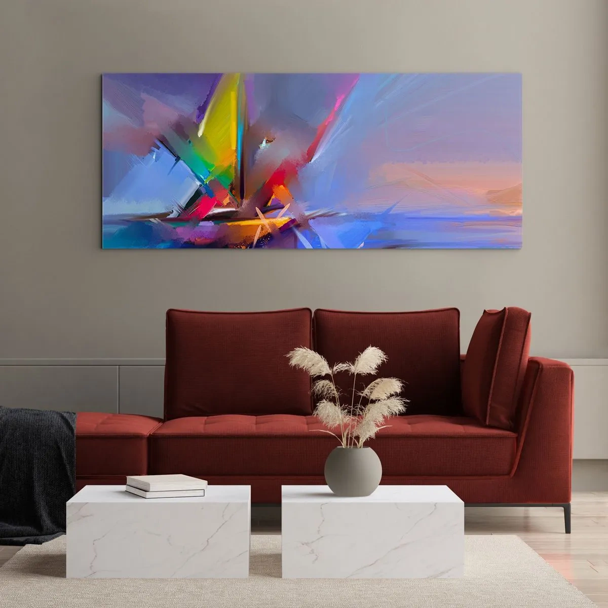 Obraz na skle - Preletela ako vták - 100x40 cm
