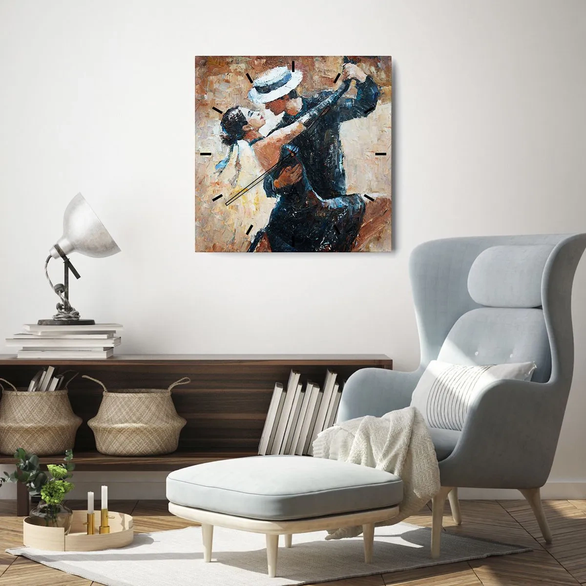 Nástenné hodiny - A la Rudolf Valentino - 30x30 cm