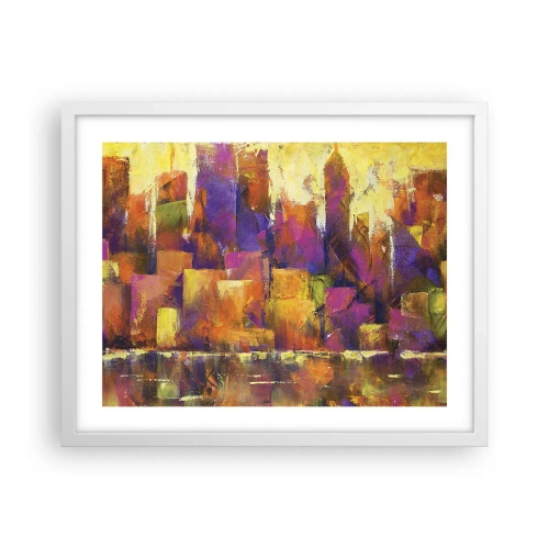 Plagát v bielom ráme - Metropolitná kompozícia - 50x40 cm