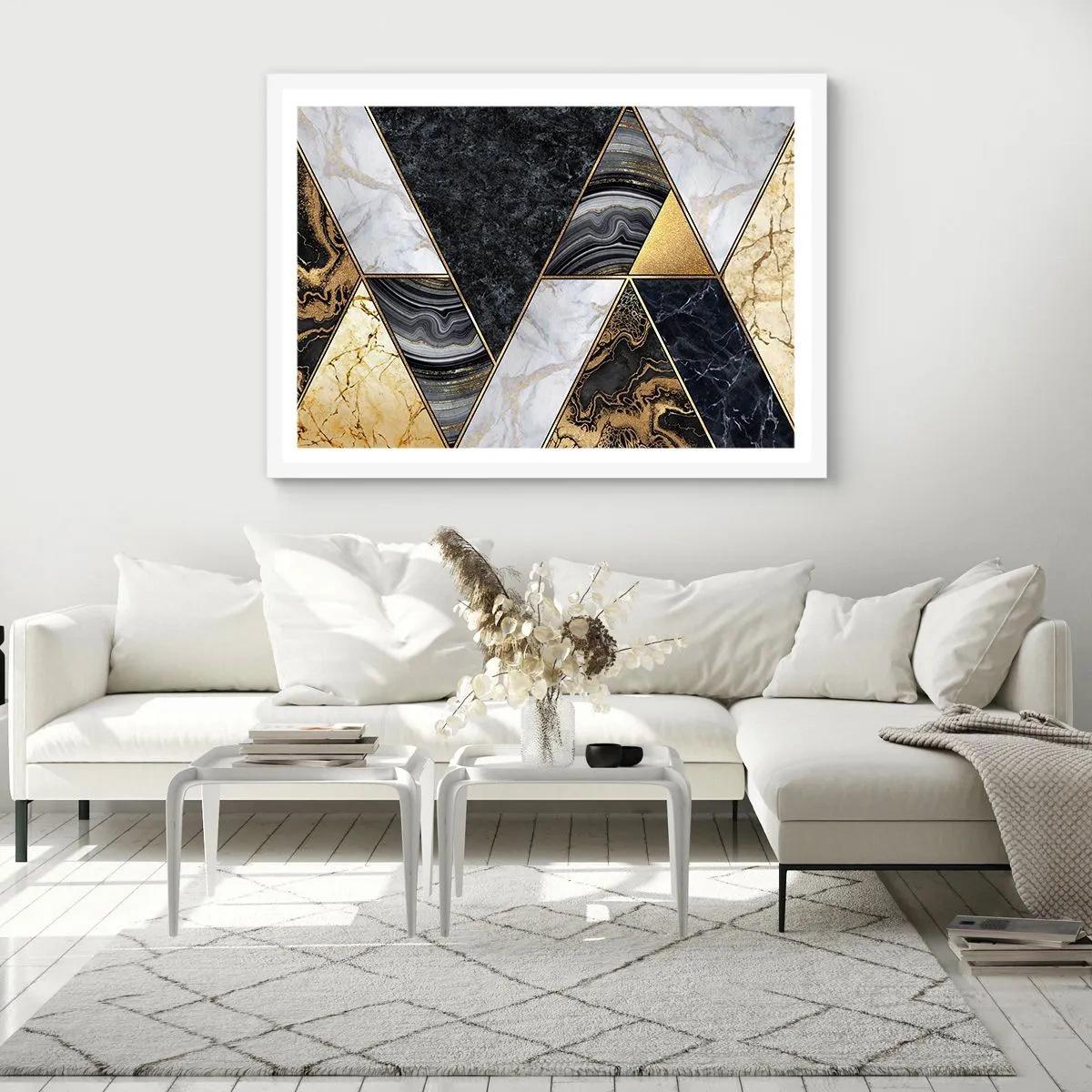 Plagát v bielom ráme - Kameň vedľa kameňa - 91x61 cm