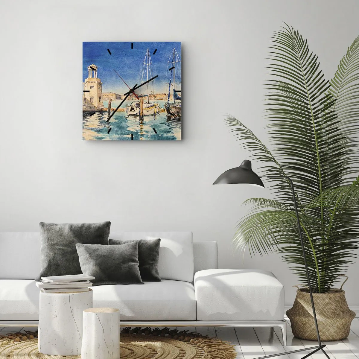 Nástenné hodiny - Slnečná lagúna - 40x40 cm